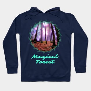 Ilustracion de bosque magico hecho por una I.A Hoodie